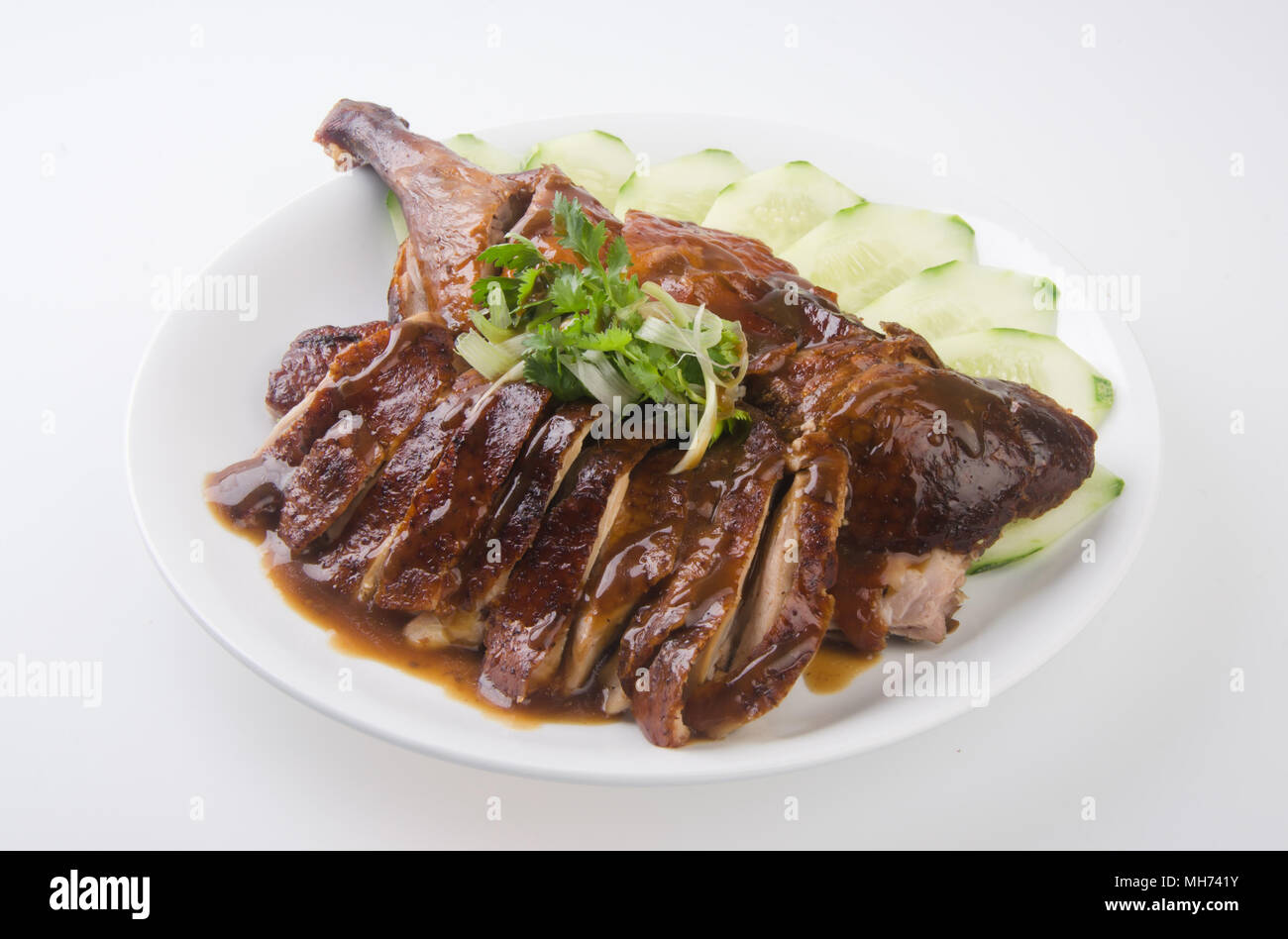 duck. roast duck traditional chinese cuisine Stock Photo - Alamy