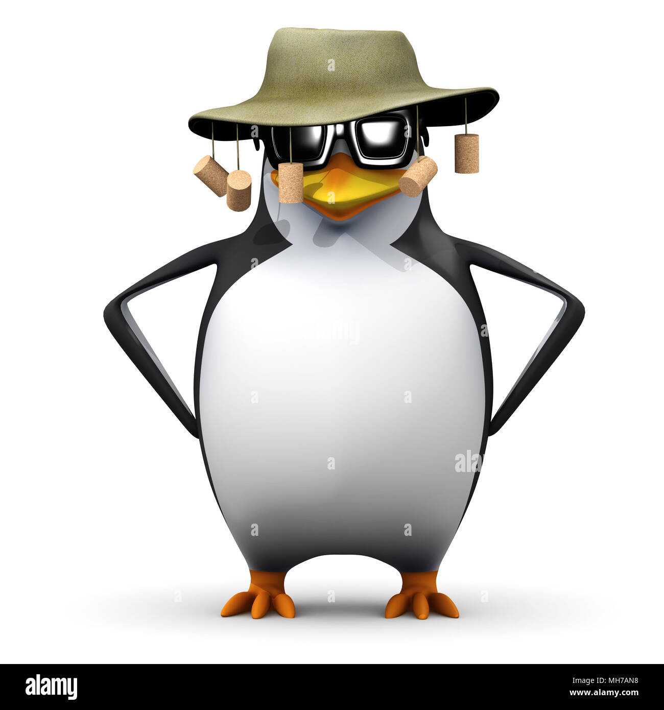 3d render penguin wearing 3d Cut Out Stock Images & Pictures - Alamy