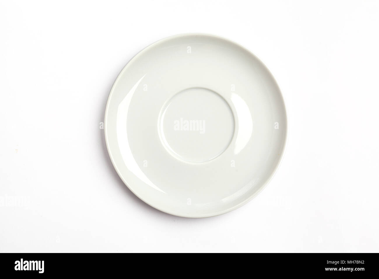 White saucer (plate) isolated on white background Stock Photo Alamy