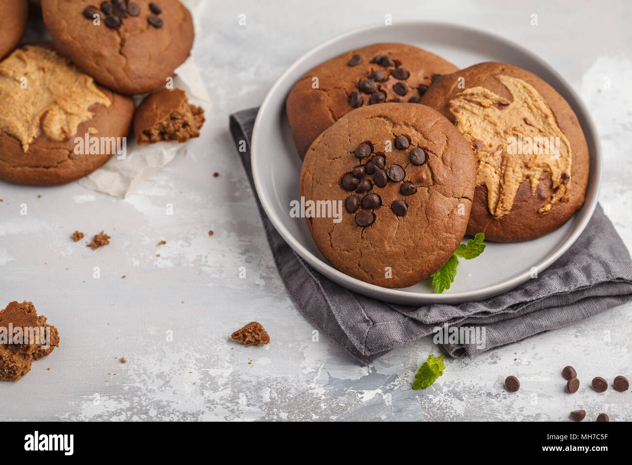 Vegan Aquafaba Peanut Butter Biscuits With Carob And Chocolate Drops Healthy Vegan Food Concept Stock Photo Alamy Vegan Aquafaba Peanut Butter Biscuits With Carob And Chocolate Drops Healthy Vegan Food Concept Stock Photo Alamy