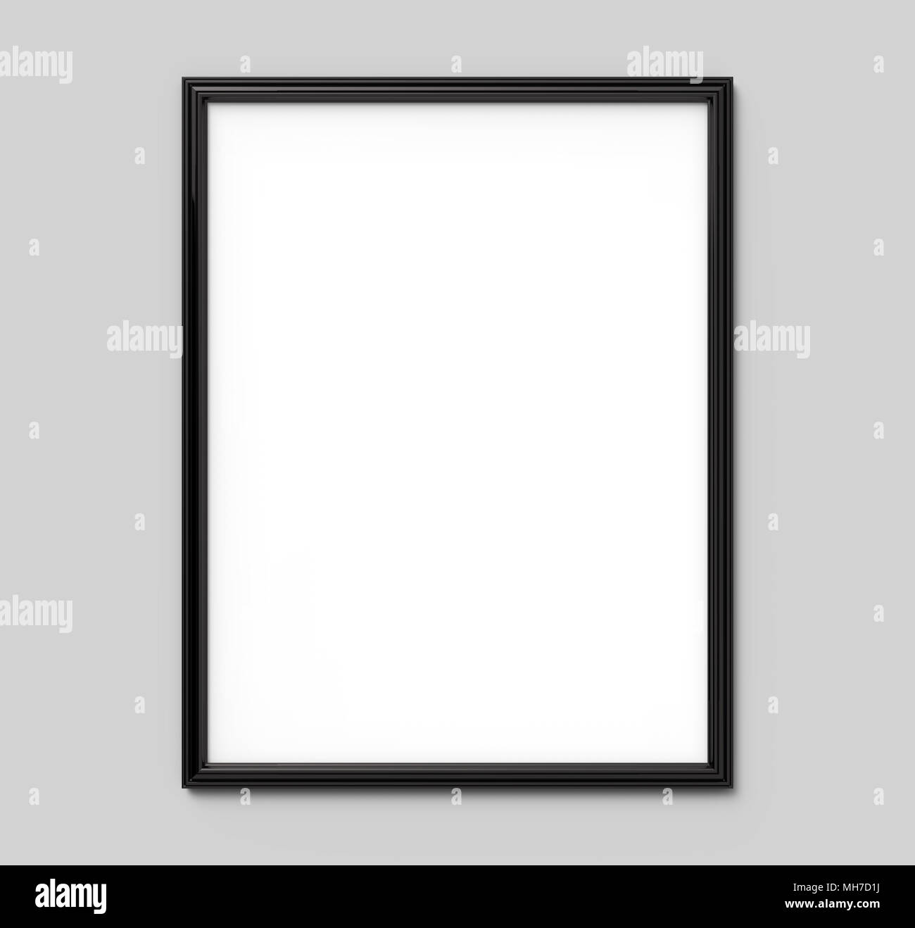 Black Picture Frame, isolated blank frame with copy space for design