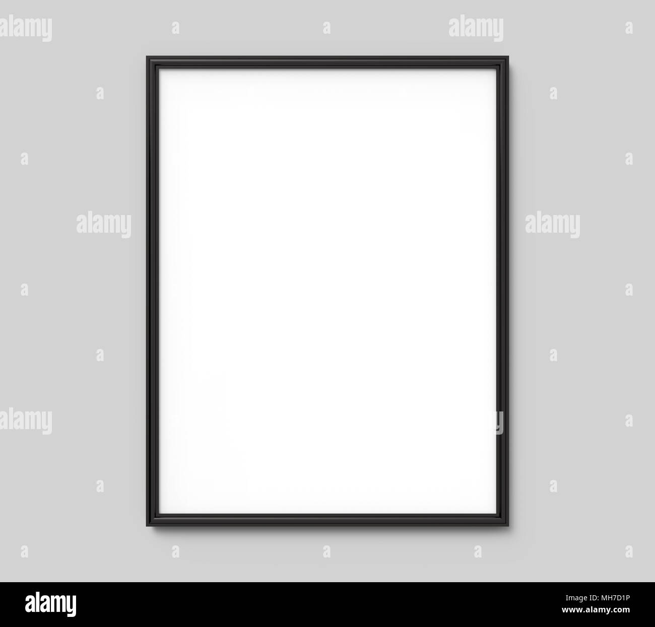 Black Picture Frame, isolated blank frame with copy space for design