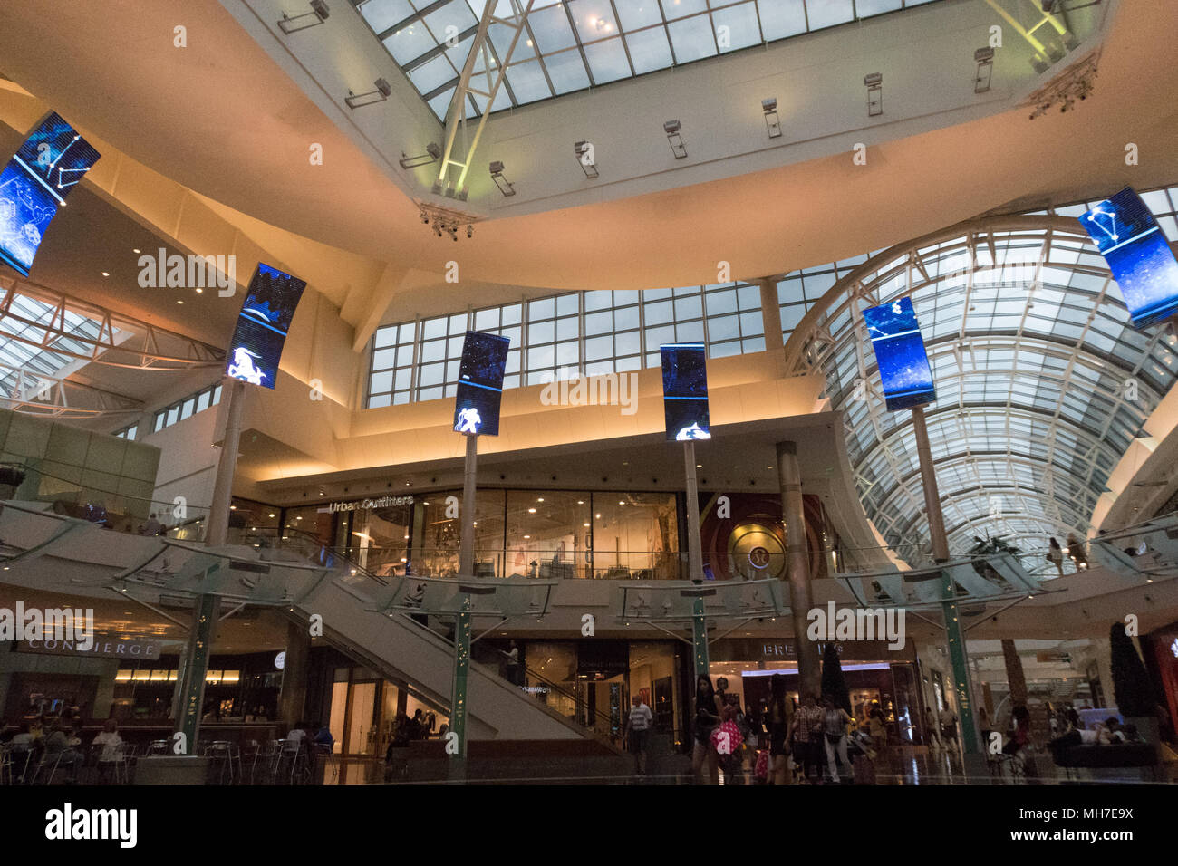 Inside the Millenia Mall, Florida during a severe weather warning Stock Photo Alamy