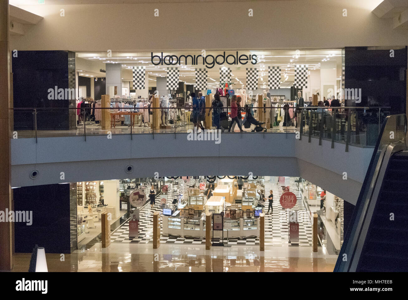 Inside the Millenia Mall, Florida during a severe weather warning Stock Photo Alamy