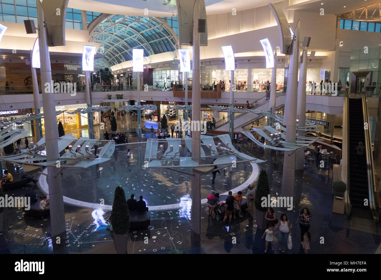Inside the Millenia Mall, Florida during a severe weather warning Stock Photo Alamy