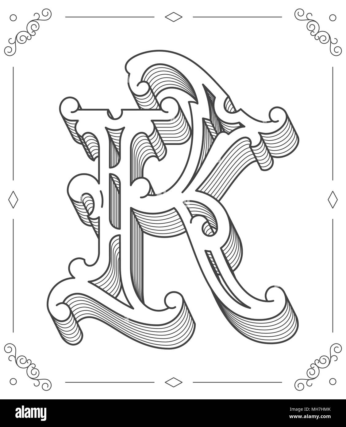 Letter K Black and White Stock Photos & Images Alamy