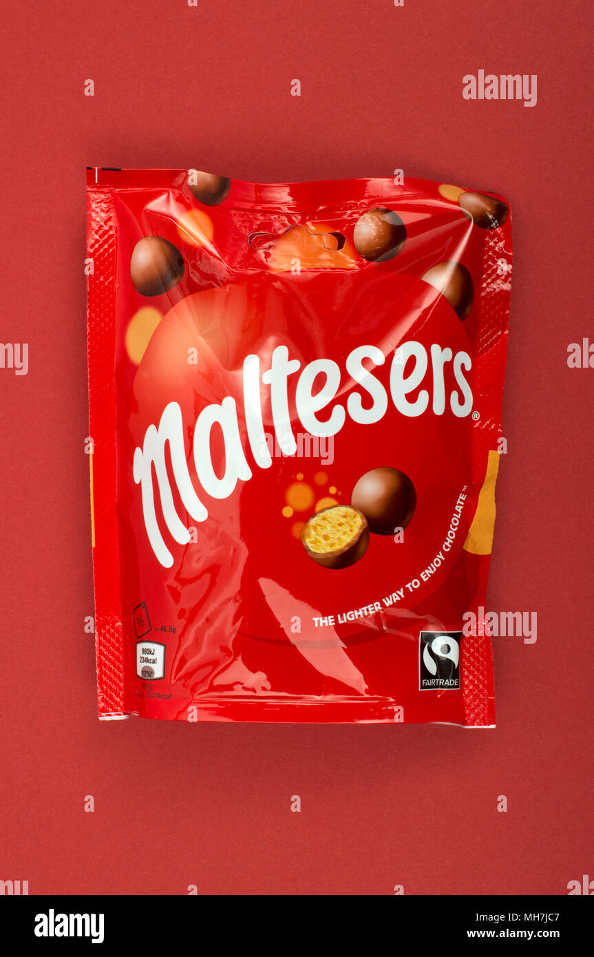 Family sized packet of Maltesers Stock Photo