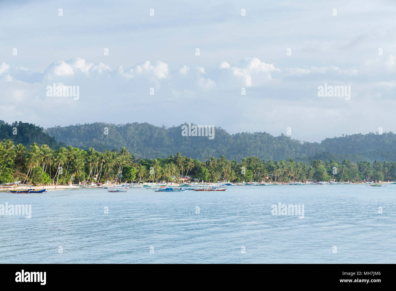 Port Barton beach, Palawan island, Philippines Stock Photo
