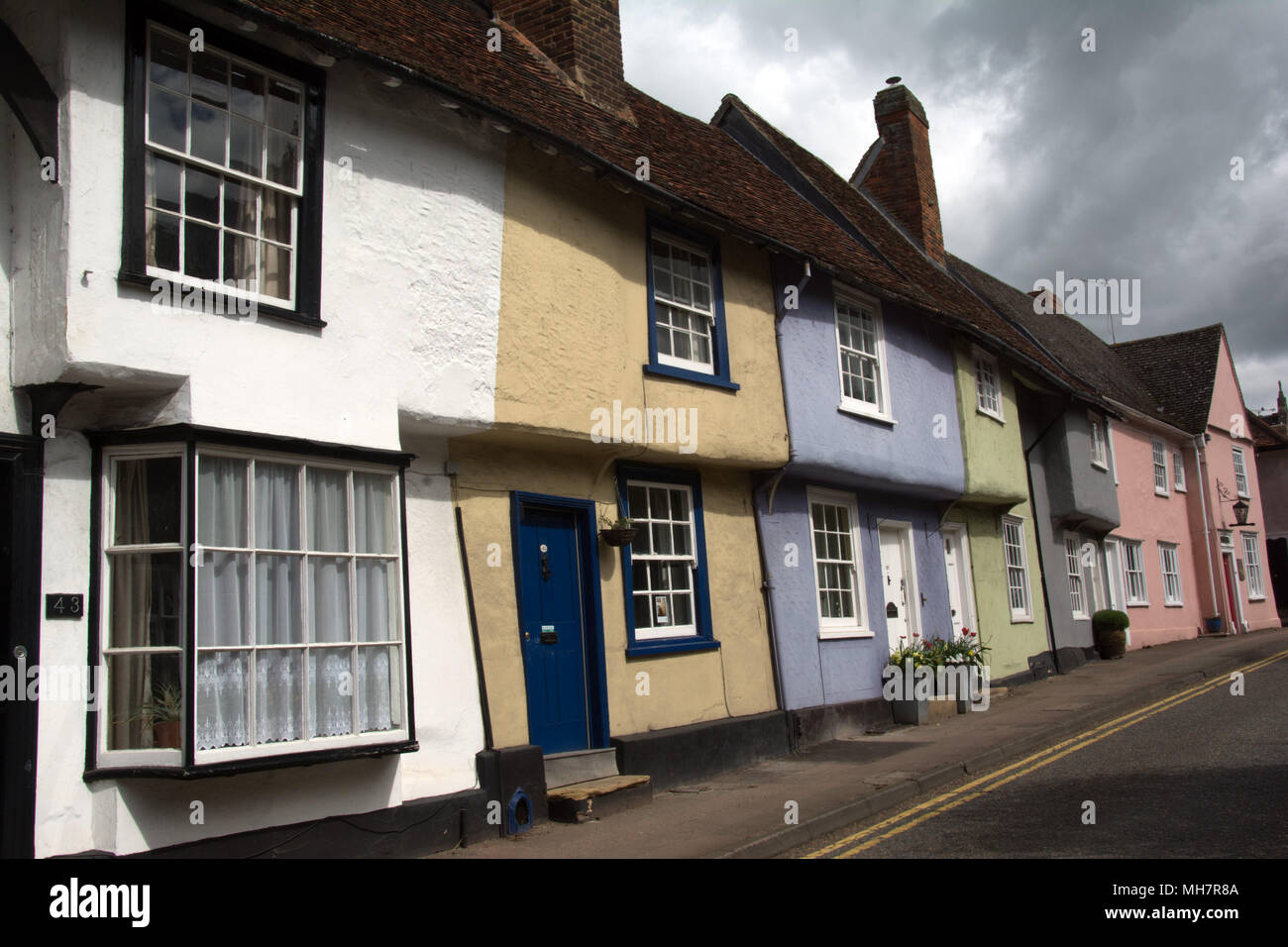 ESSEX; SAFFRON WALDEN; CASTLE STREET HOUSES Stock Photo Alamy