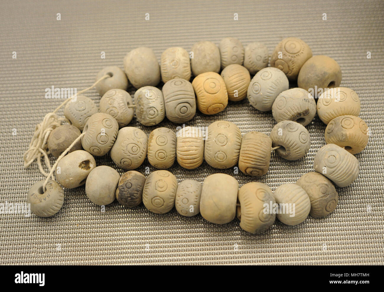 Terracotta beads. Acropolis Museum. Athens. Greece. Stock Photo