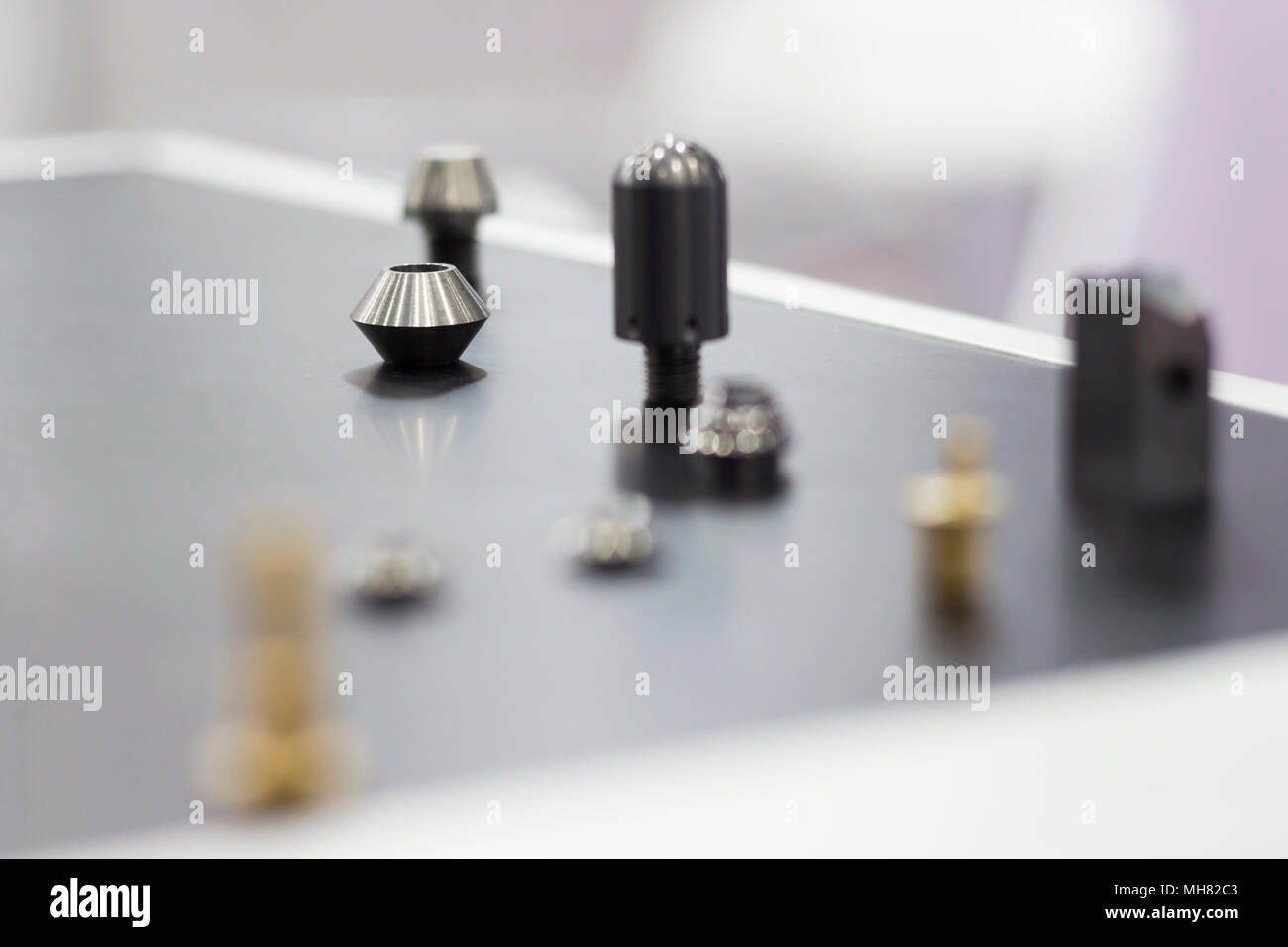 small metal mechanical spare parts for industry Stock Photo Alamy