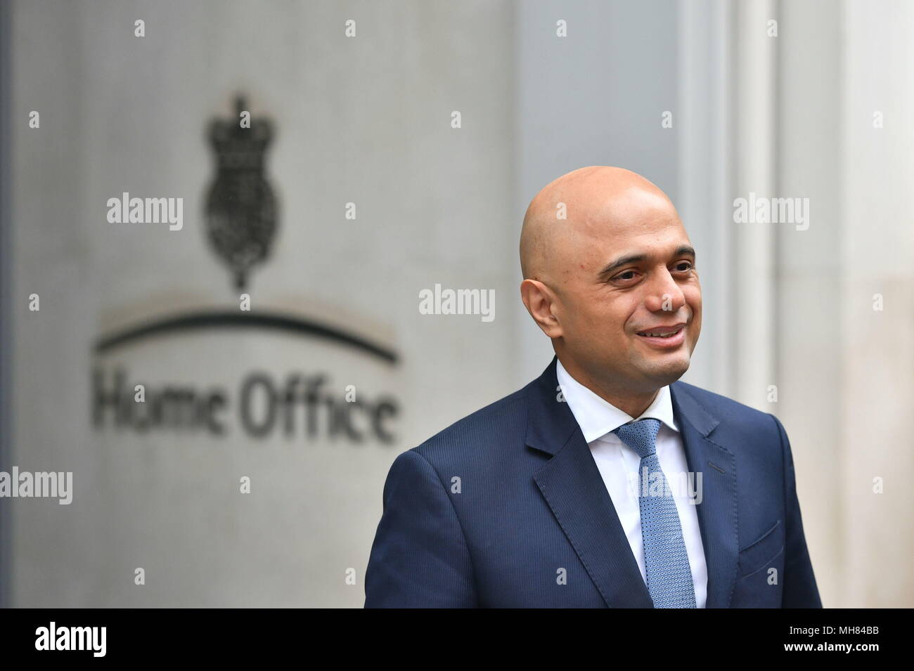 Sajid Javid Outside The Home Office In Westminster, London, After He ...