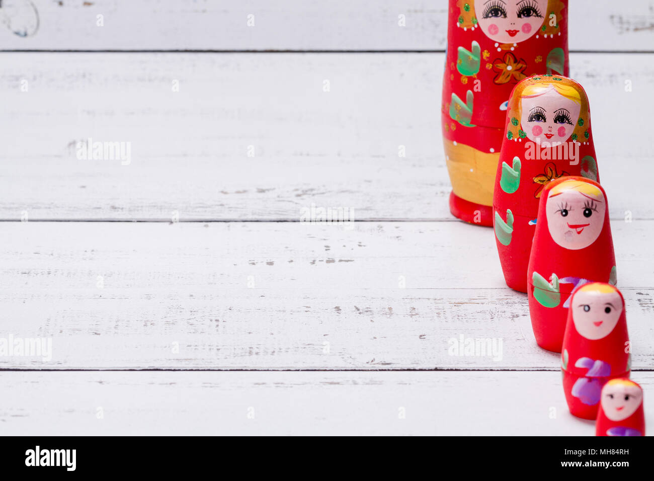 Traditional russian wooden dolls called matryoshka Stock Photo Alamy