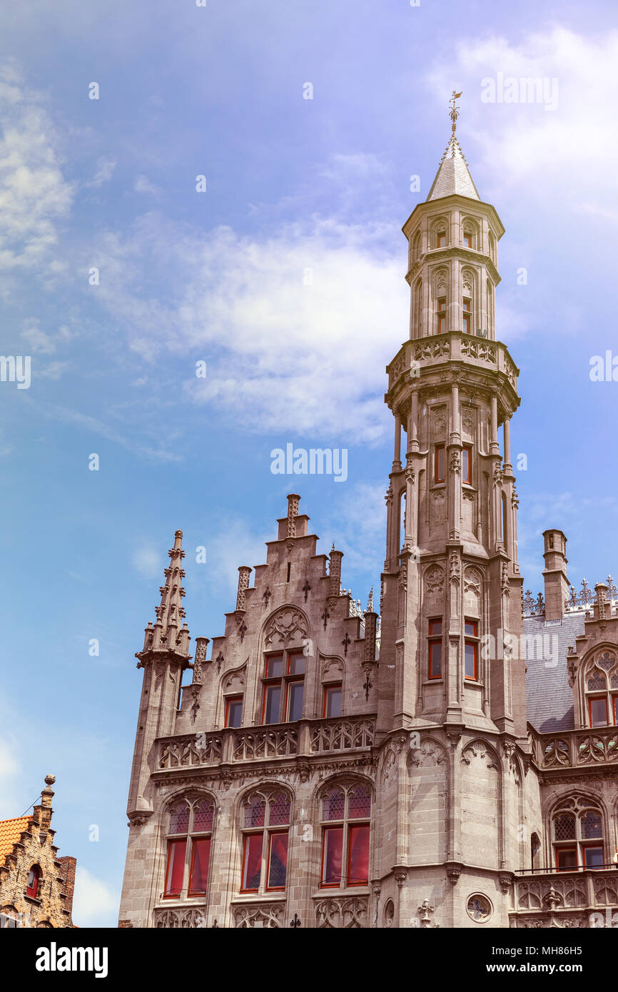 Bruges Provincial Palace Tower  Stock Photo