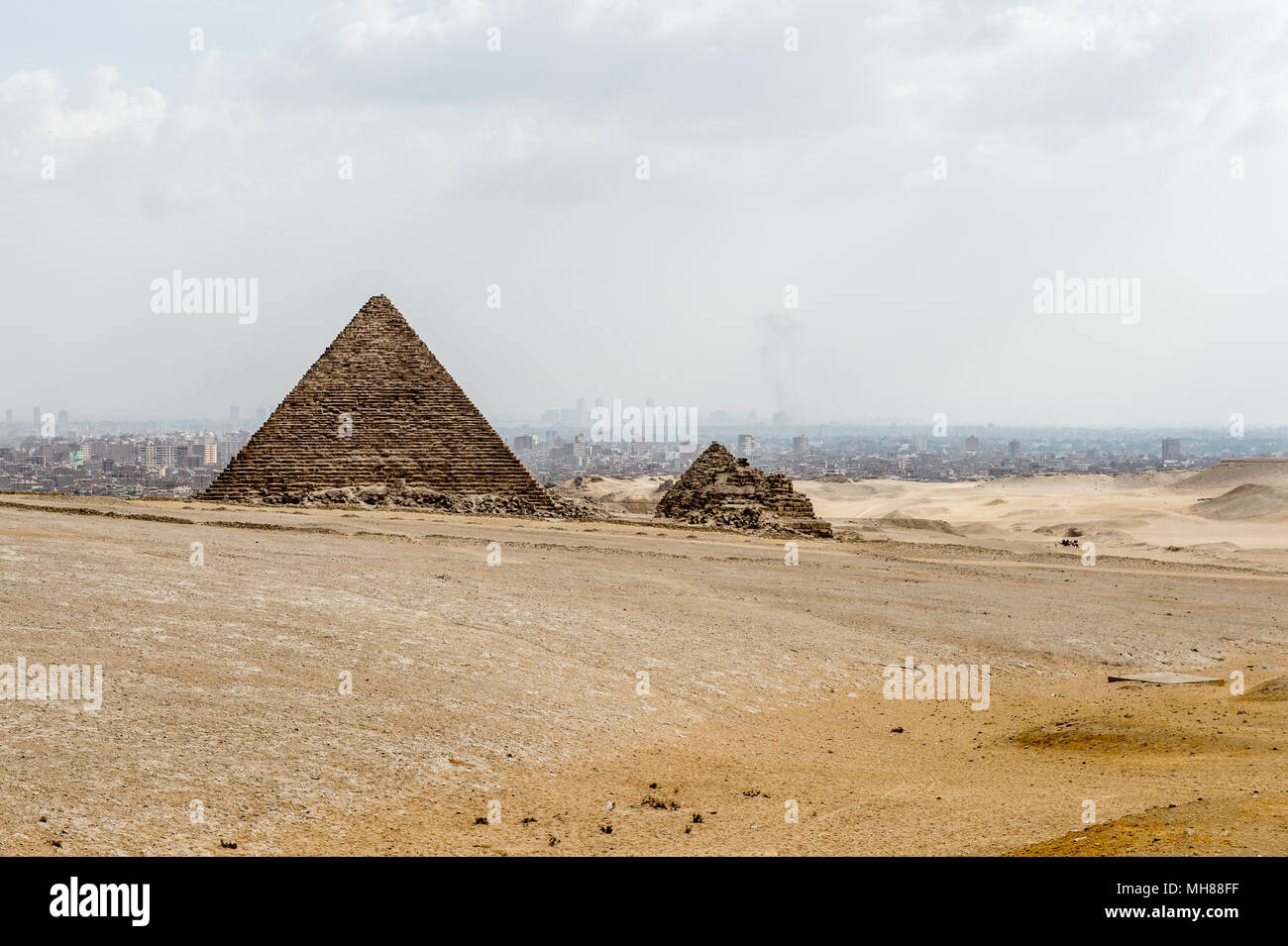 Pyramid of Menkaure, the Giza Plateau, the smallest of the three ...