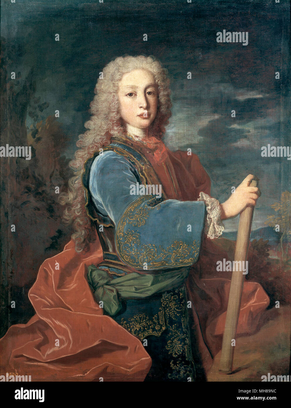 Louis I (1707 – 1724) King of Spain in 1724. Portrait by Jean Ranc Stock Photo