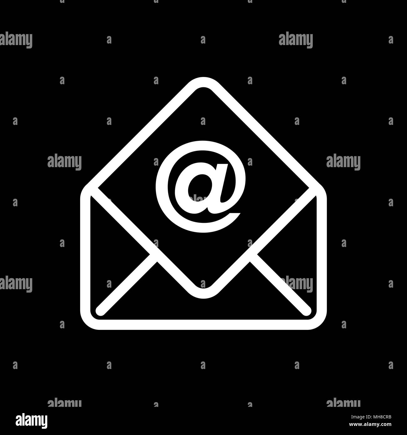 Mail icon ui simple style flat illustration Stock Vector Image & Art