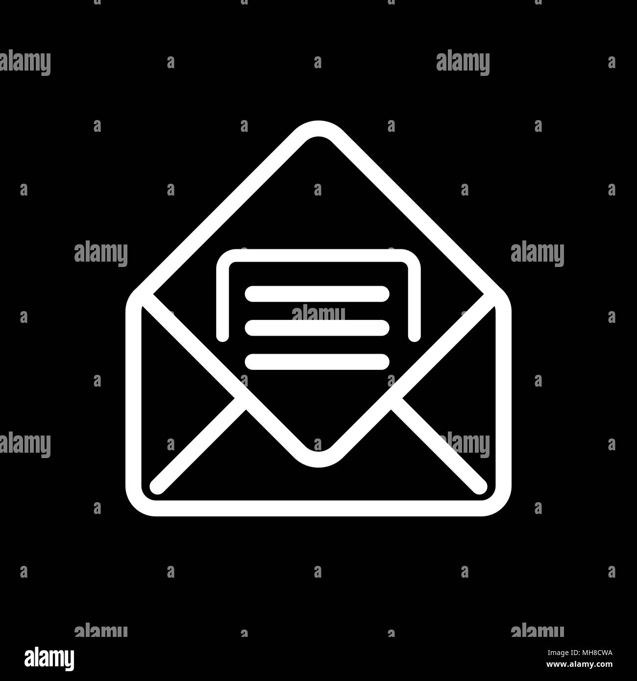 Mail icon ui simple style flat illustration Stock Vector Image & Art ...