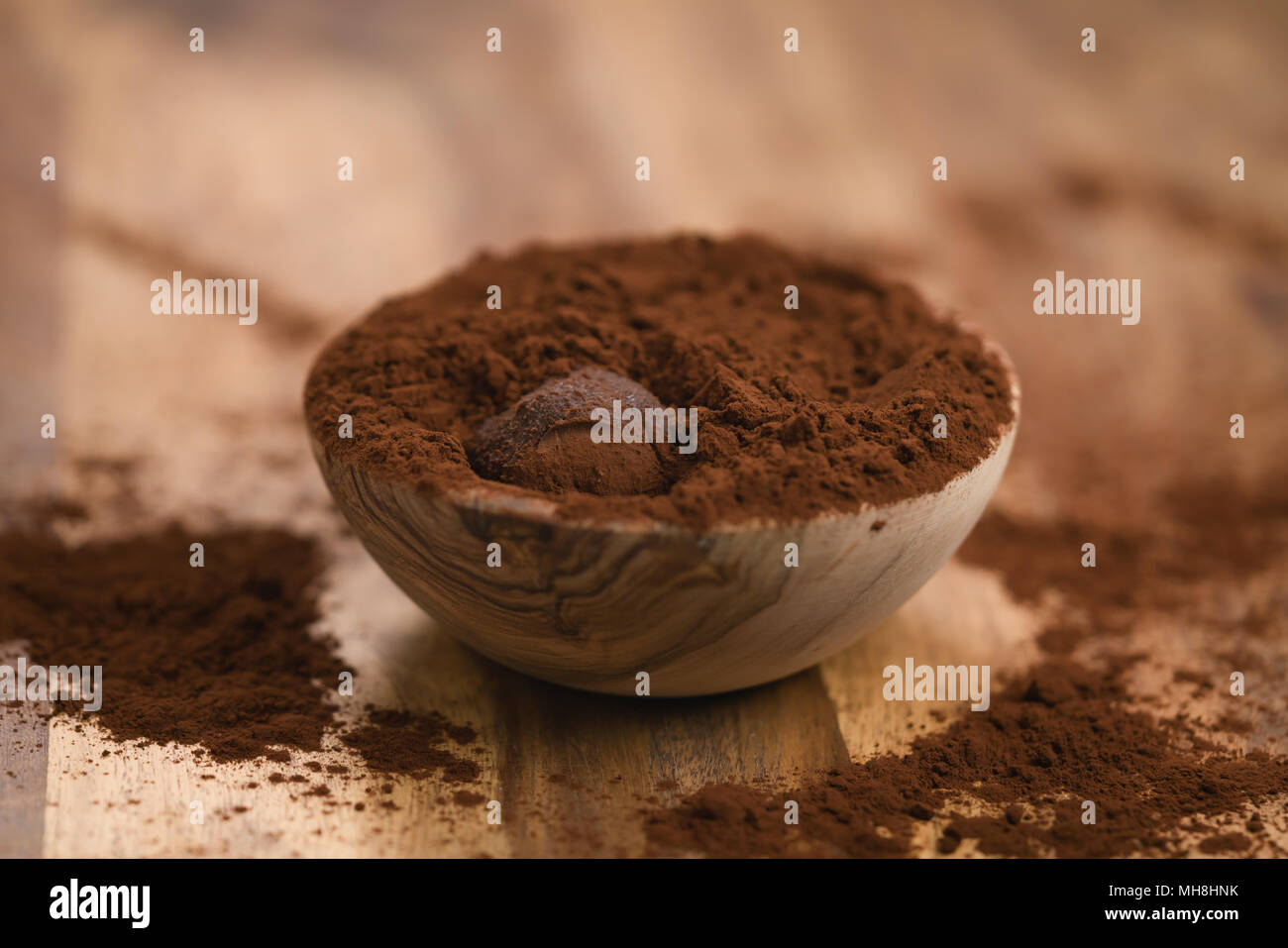 Extreme Close Up Of Healthy Muesli Breakfast.Chocolate Muesli With