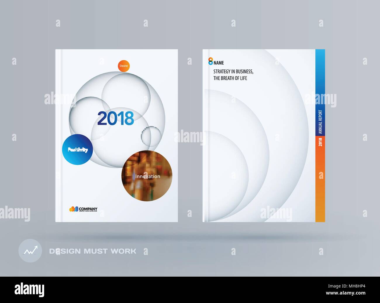 Brochure Design Paper Cut Template Colourful Creative Abstract Set Annual Report With Circles Shadows For Branding Stock Vector Image Art Alamy