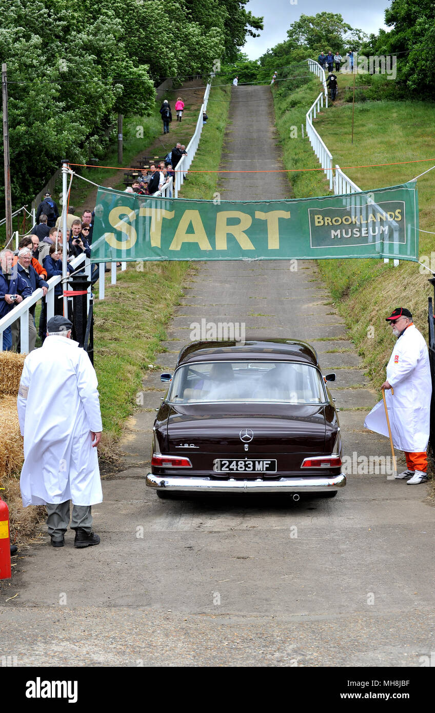 Classic car on the Hill Climb at Brooklands, Britains oldest race ...