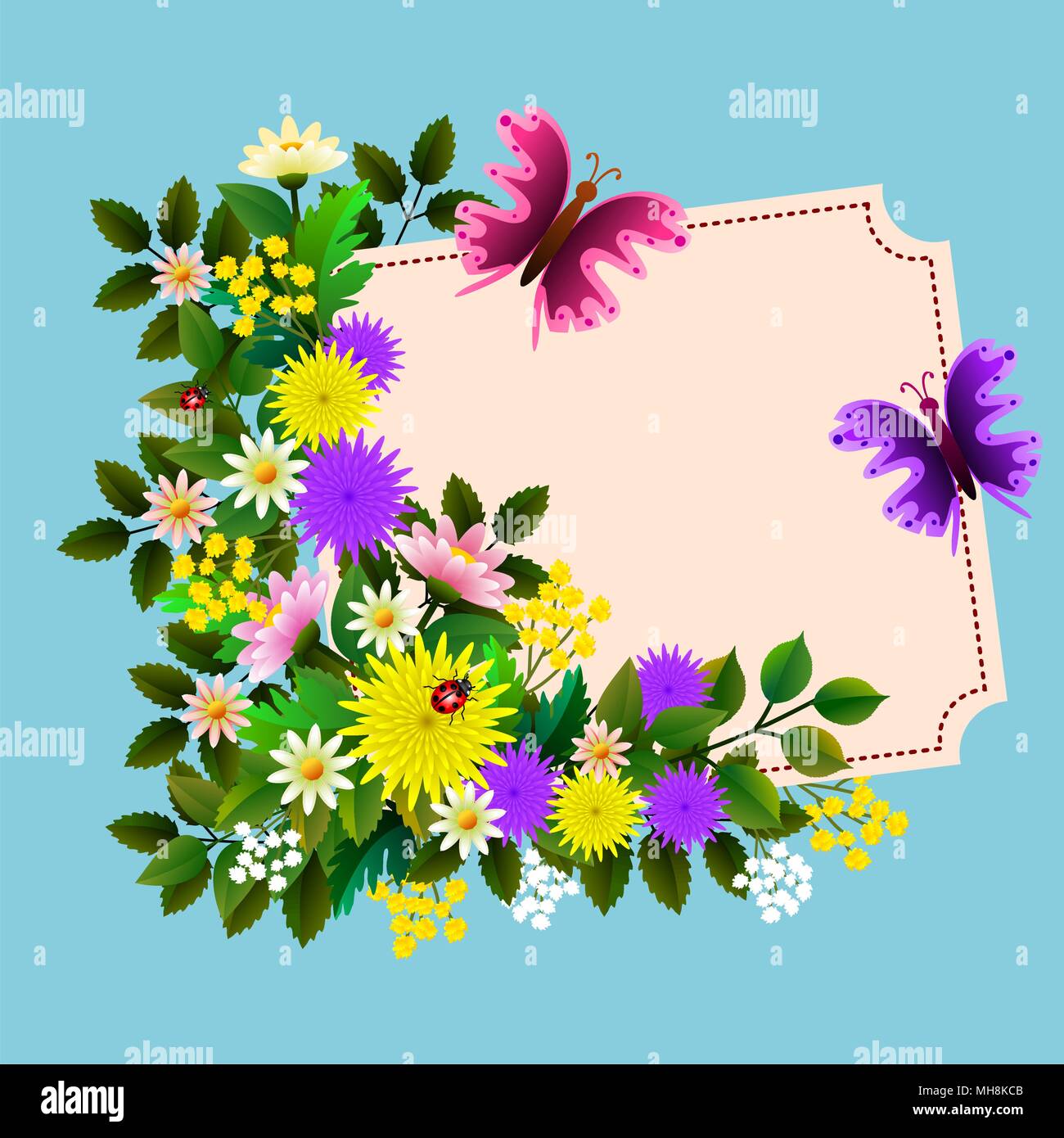 Floral frame design- Vector illustration Stock Vector Image & Art - Alamy