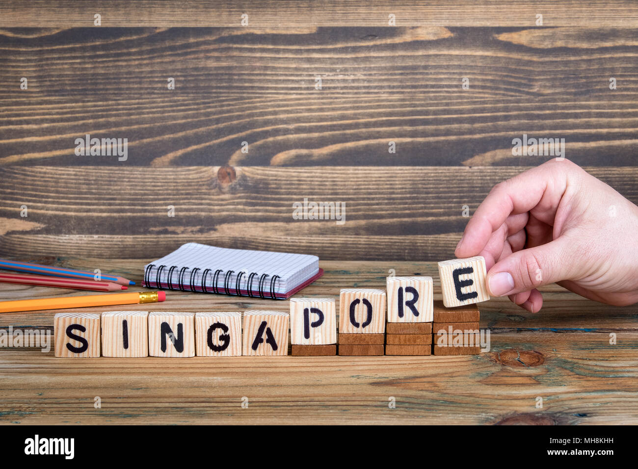 Singapore, a city where many millions of people live. Business and