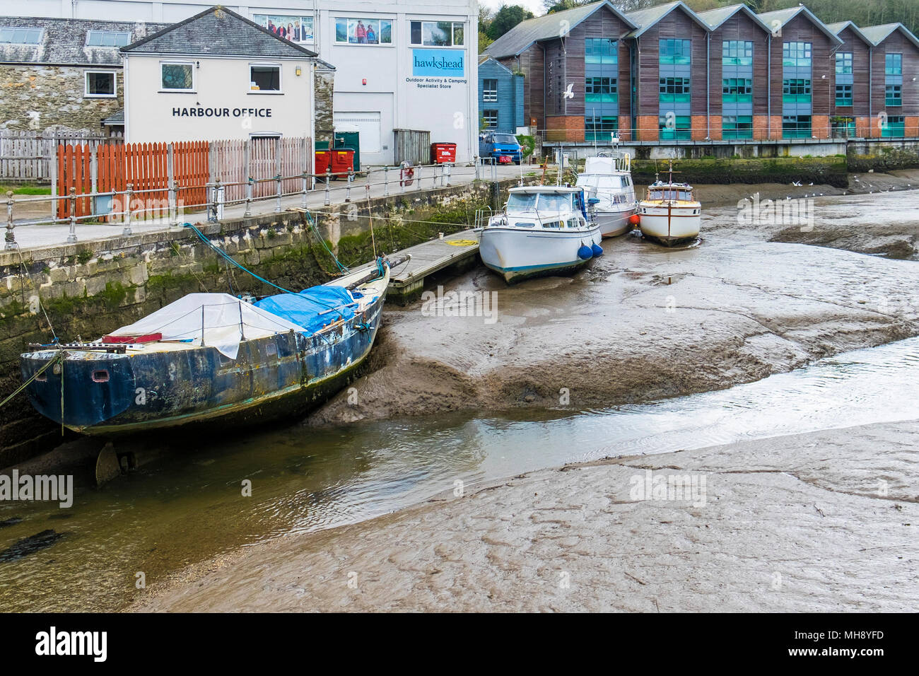 The River Kenwyn in Truro City centre in Cornwall Stock Photo Alamy