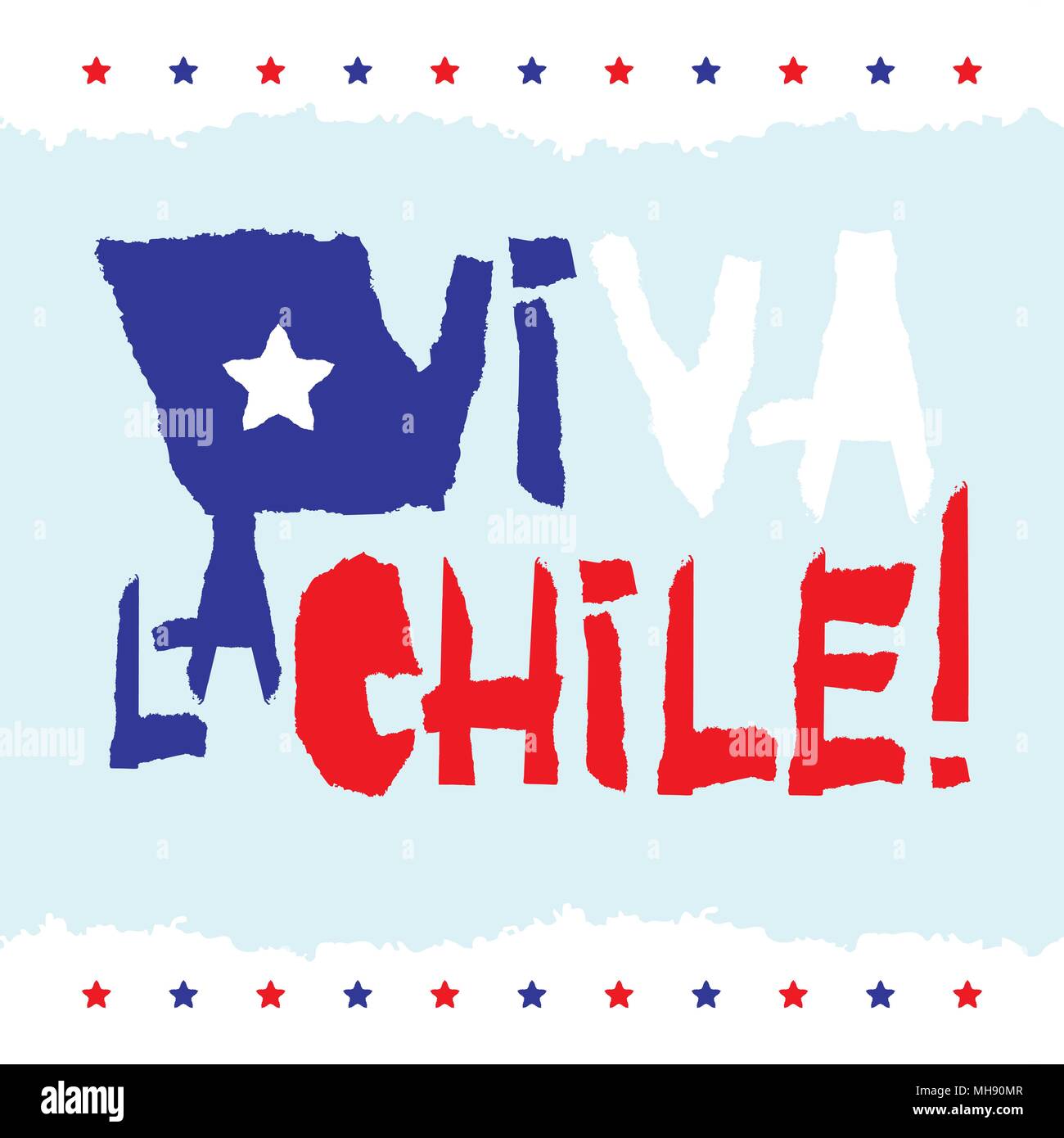 Flat Fiestas Patrias Design For Banner Apparel Print