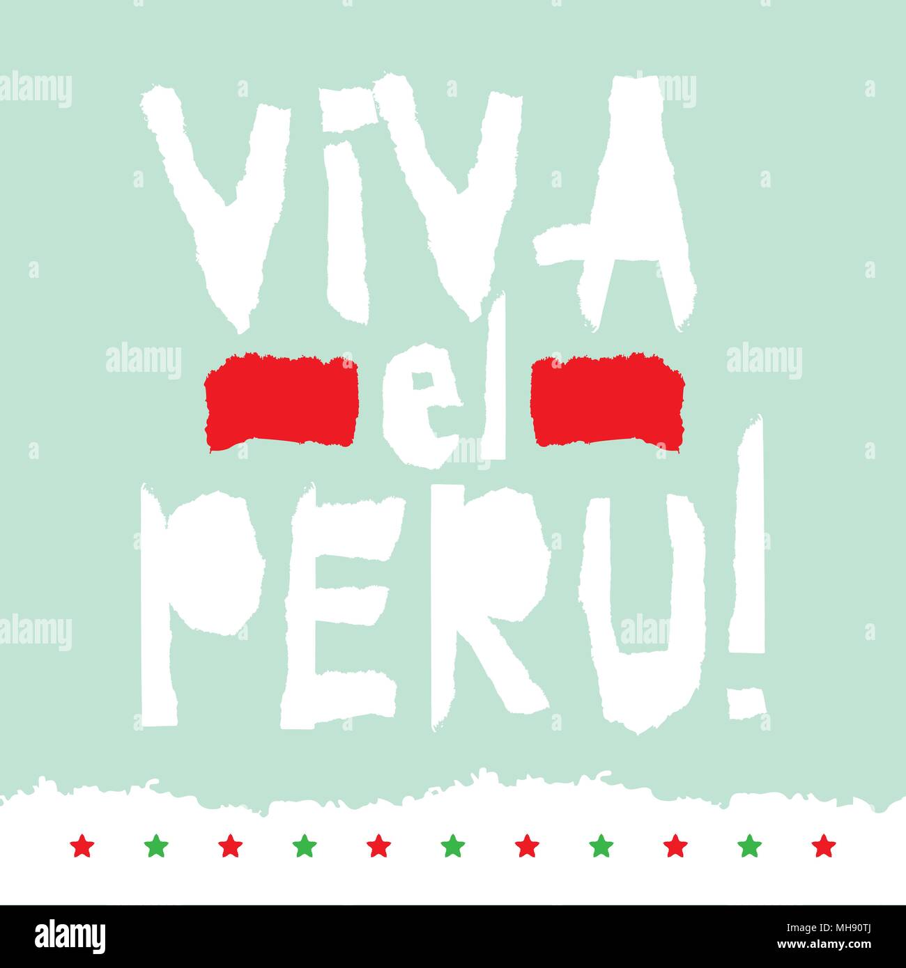 Flat Fiestas Patrias Design Card With Text Fiestas Patrias In Peru National State Flag Colors Vintage Grunge Torn Paper Style Stock Vector Image Art Alamy