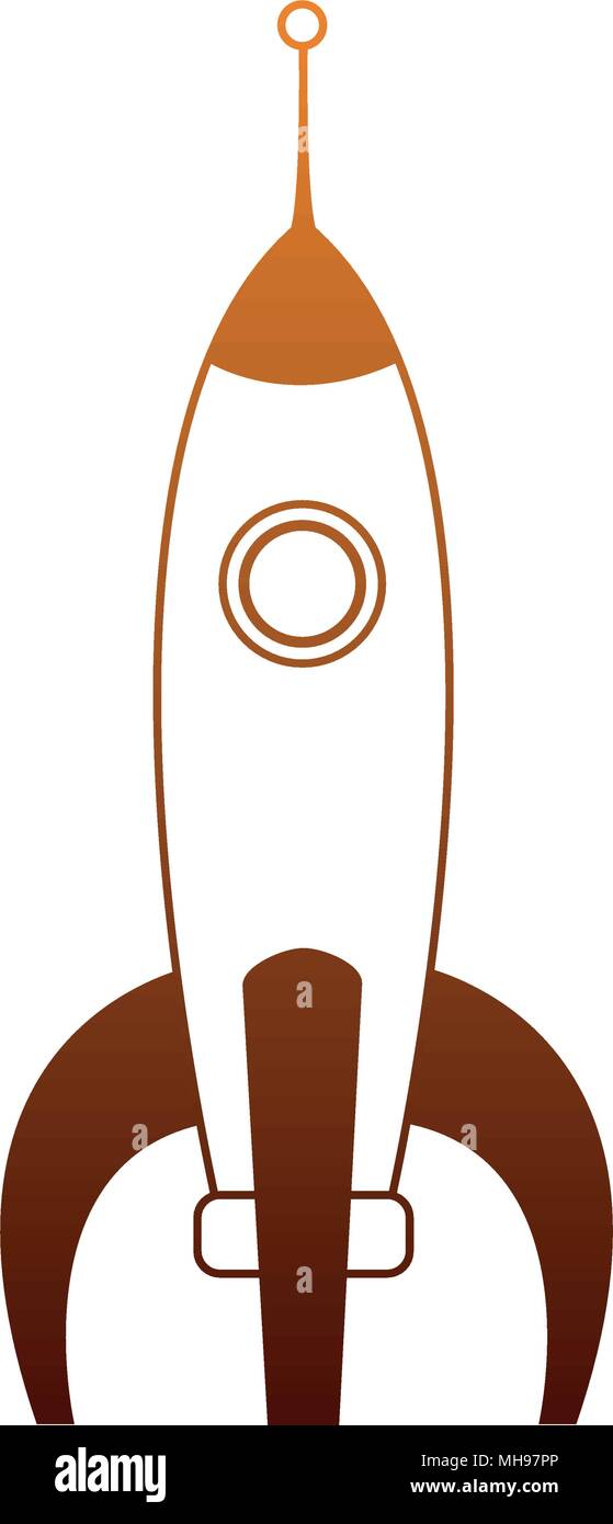 Orange rocket space travel Stock Vector Images - Alamy