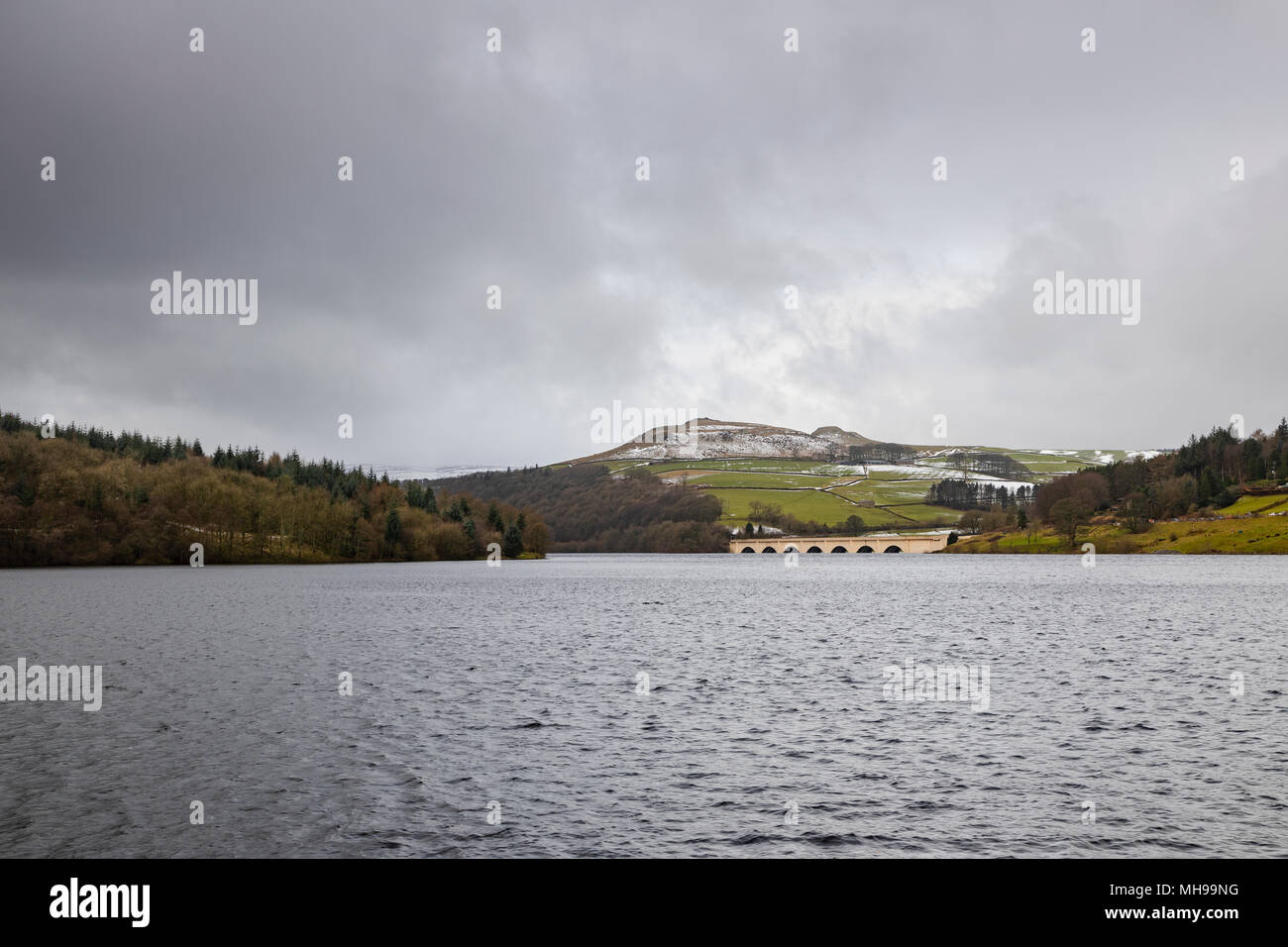 An image showing a view across Ladybower Reservoir, Derbyshire, England, UK. Stock Photo