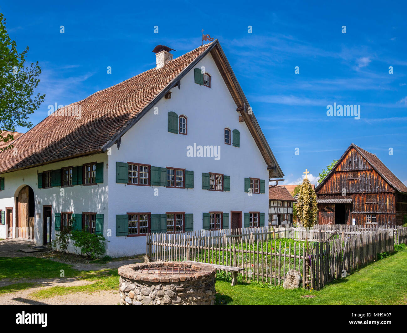 Swabian Farm Museum, Illerbeuren, Upper Swabia, Allgaeu, Bavaria, Germany, Europe Stock Photo