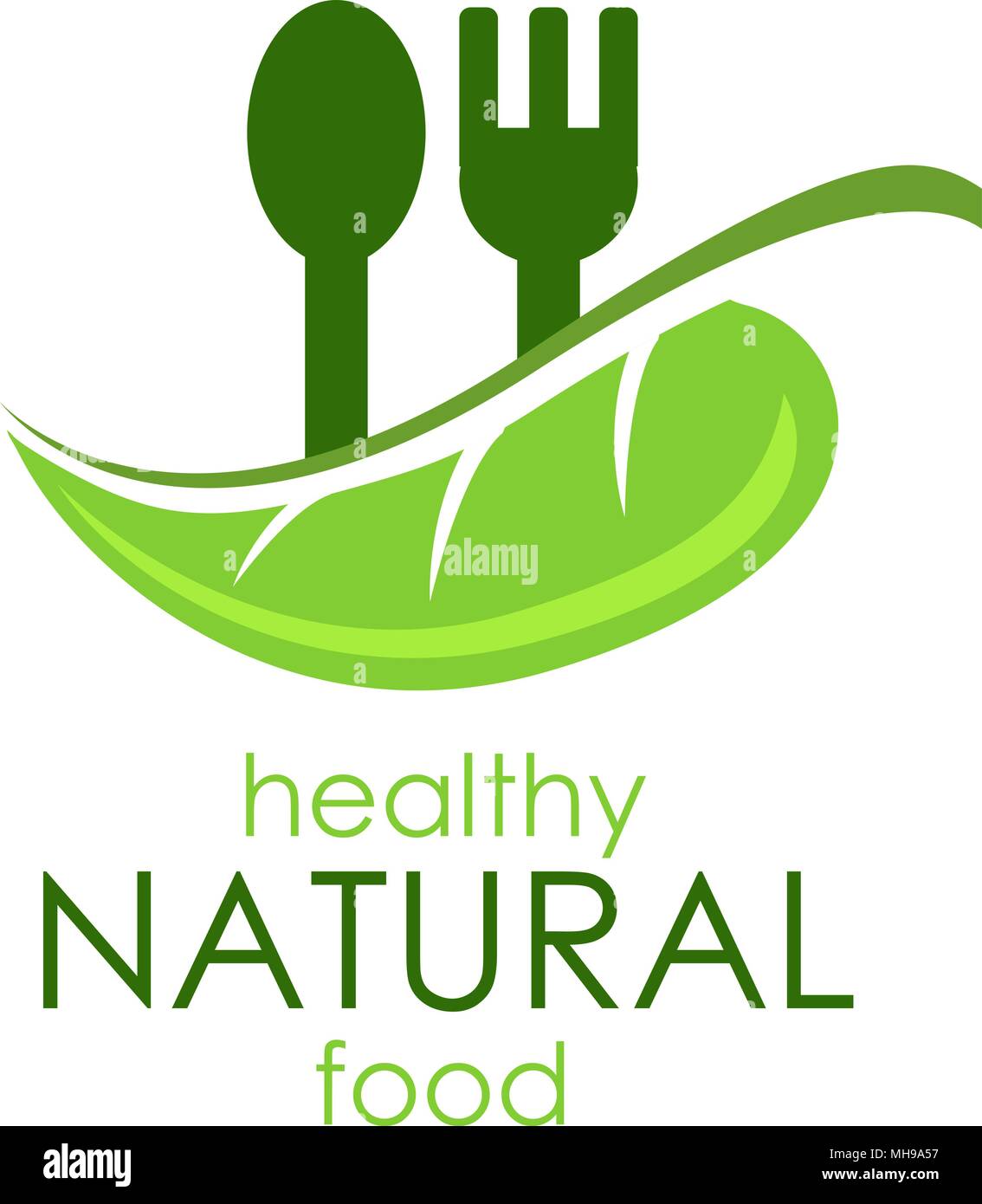 Vector illustration logo healthy natural food Stock Vector Image & Art ...