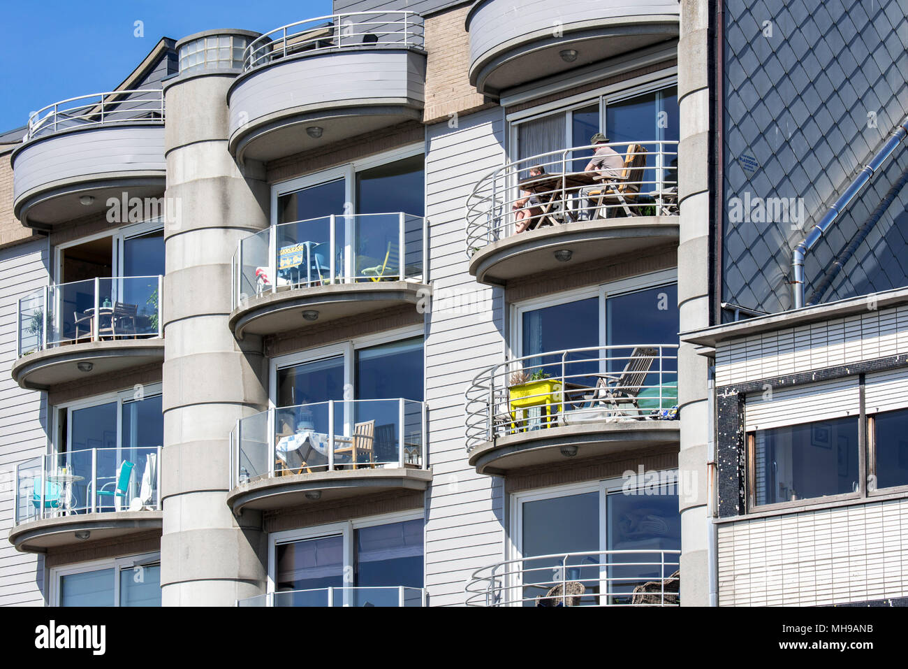 Modern flats / apartments / apartment block at seaside resort Zeebrugge