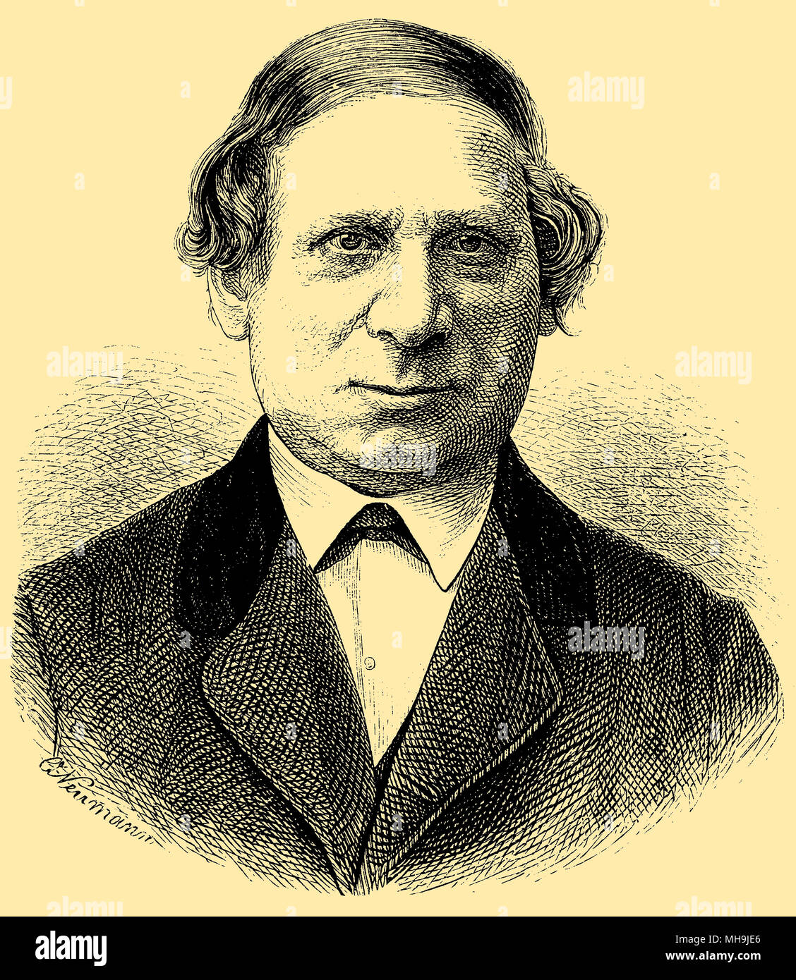 Theodor Benfey (born June 28, 1809 , died June 26, 1881 Stock Photo - Alamy