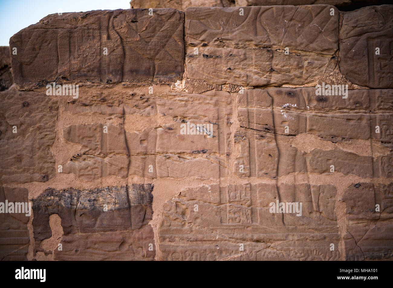 Ruins of the Nadora Temple in the Kharga Desert of Egypt Stock Photo