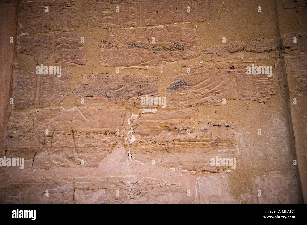 Ruins of the Nadora Temple in the Kharga Desert of Egypt Stock Photo
