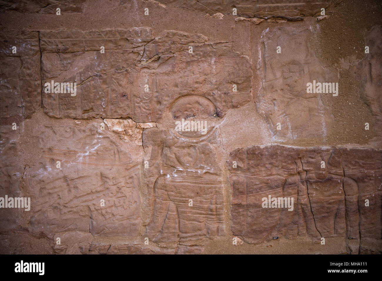Ruins of the Nadora Temple in the Kharga Desert of Egypt Stock Photo