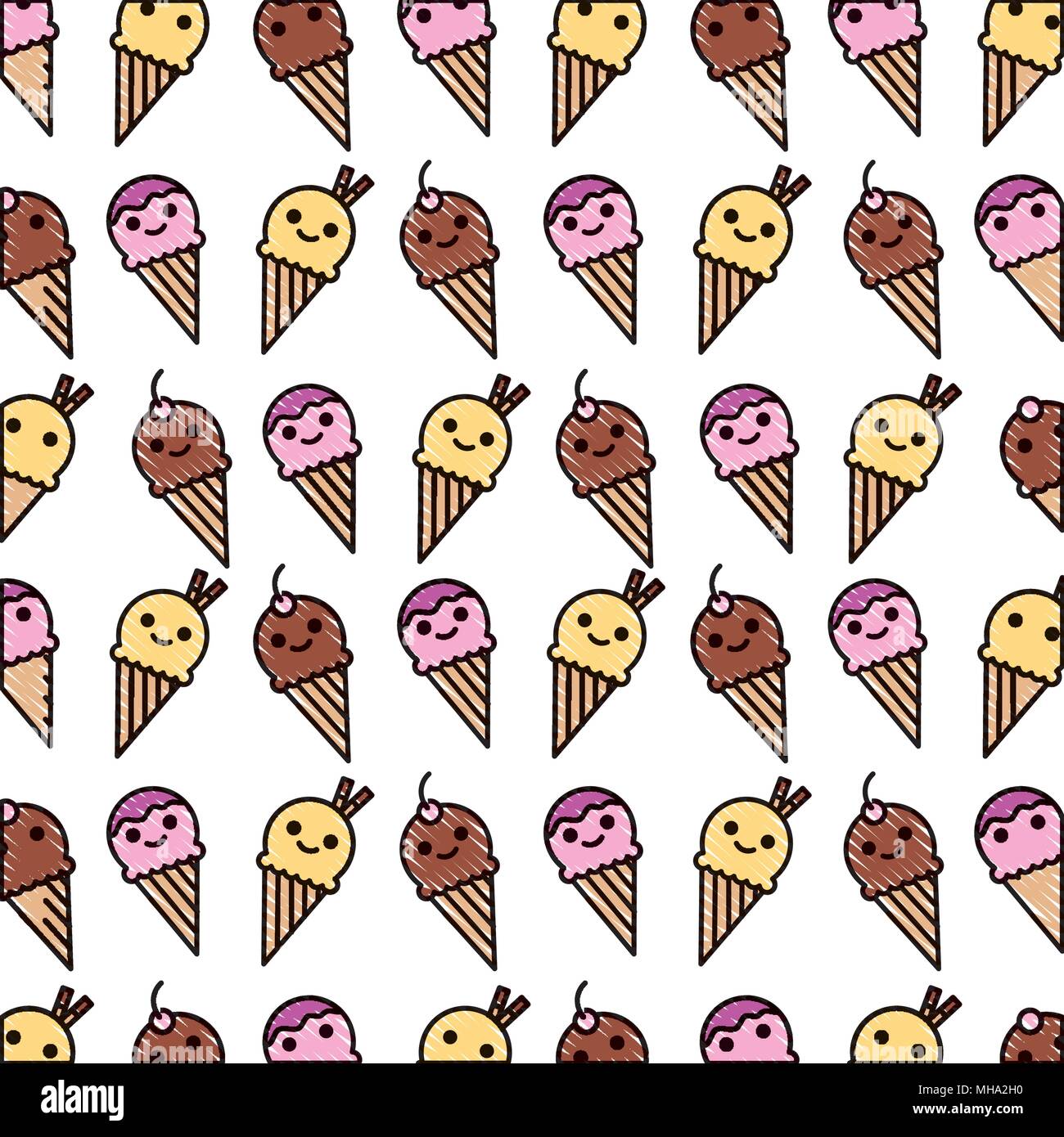 Panda Kawaii E Fundo De Padrão De Vetor Sem Emenda De Frutas. Backdrop Com  Ursos De Desenho Animado Segurando Maçãs, Bananas, Morangos, Laranjas.  Animais Rindo E Sorrindo. Conceito De Alimentação Saudável Para