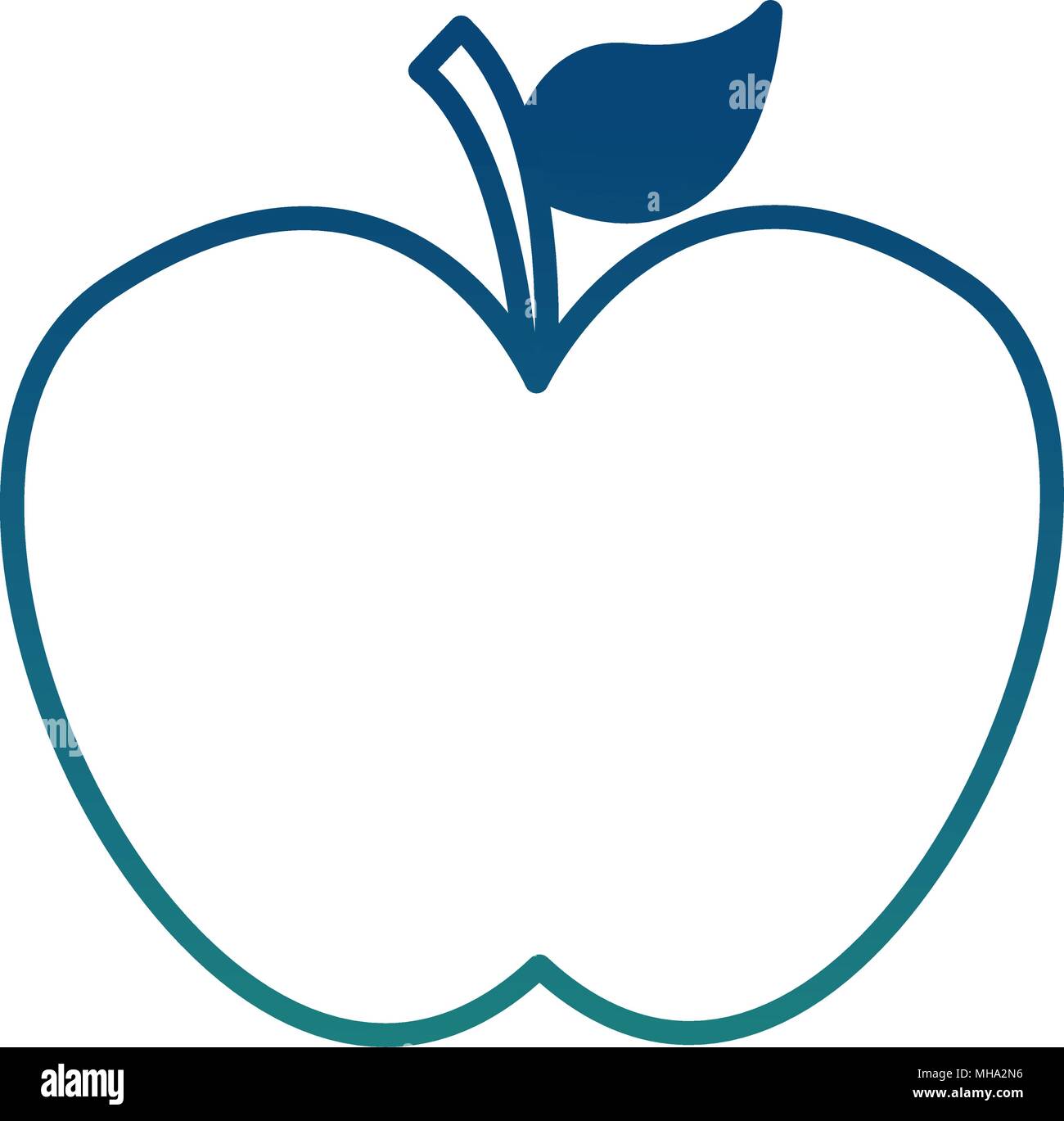 apple fruit fresh icon image vector illustration gradient color Stock ...