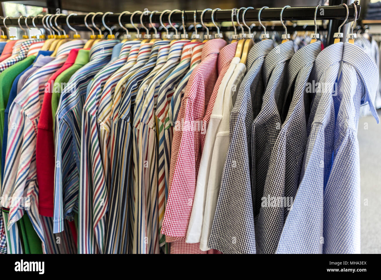 Rail of shirts hi-res stock photography and images - Alamy