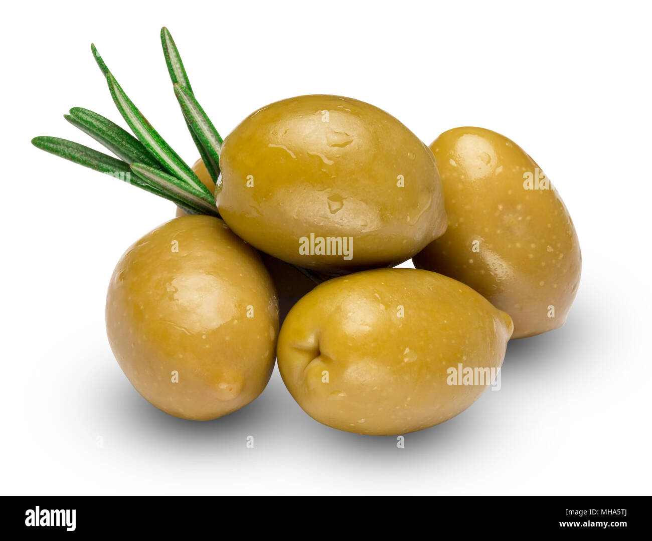 green olives isolated on white background Stock Photo - Alamy