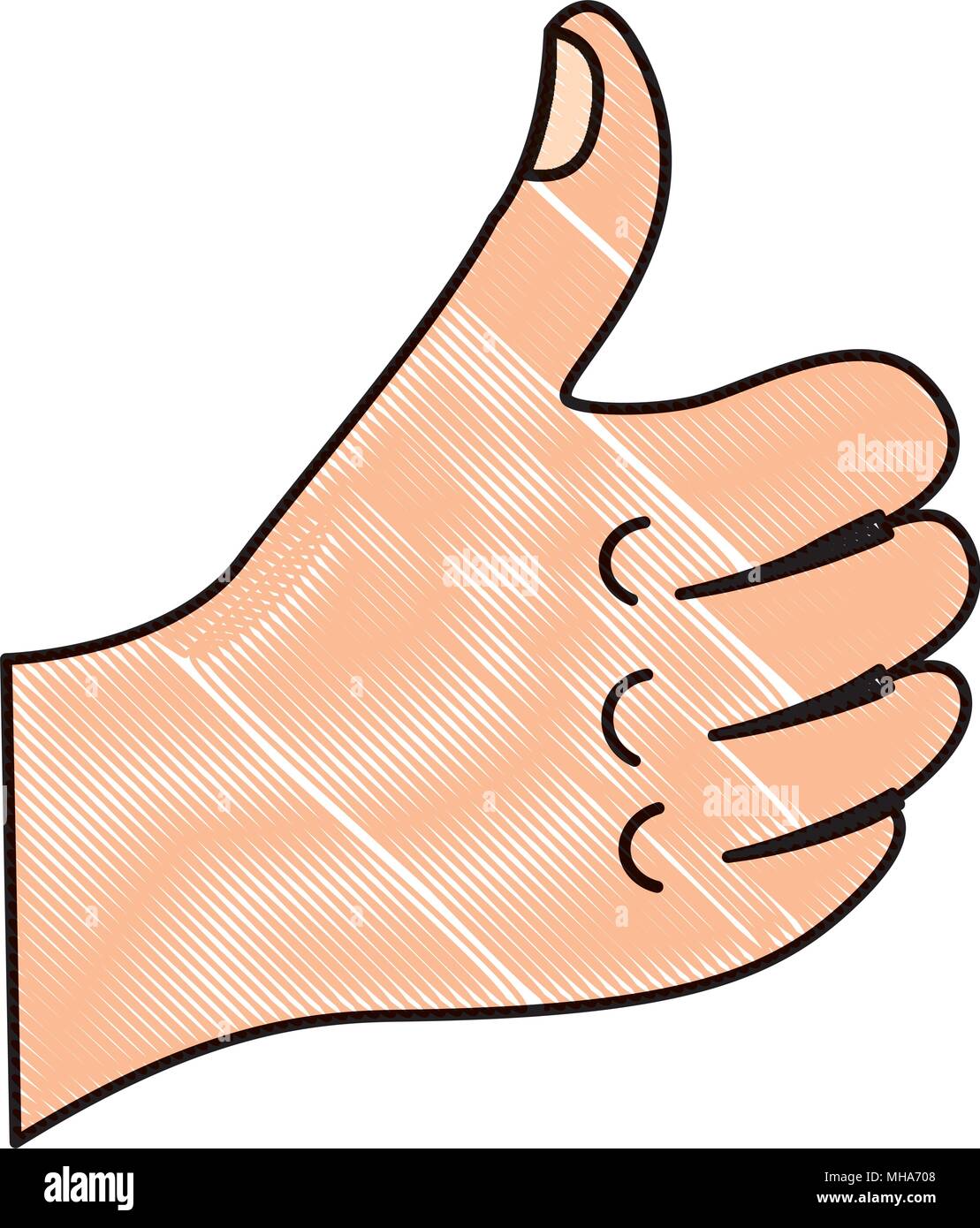 hand like ok approved gesture icon vector illustration Stock Vector ...