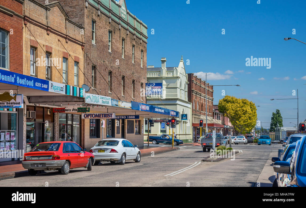 view of the Lithgow Main Street, the commercial hub of the country town on the western edge of