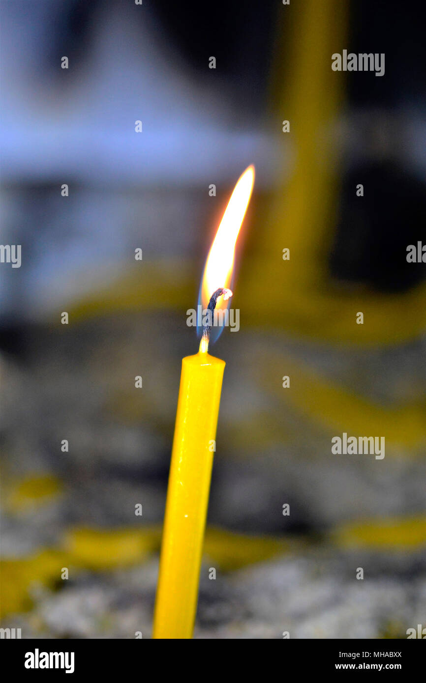 candle in an orthodox church,image of a Stock Photo Alamy