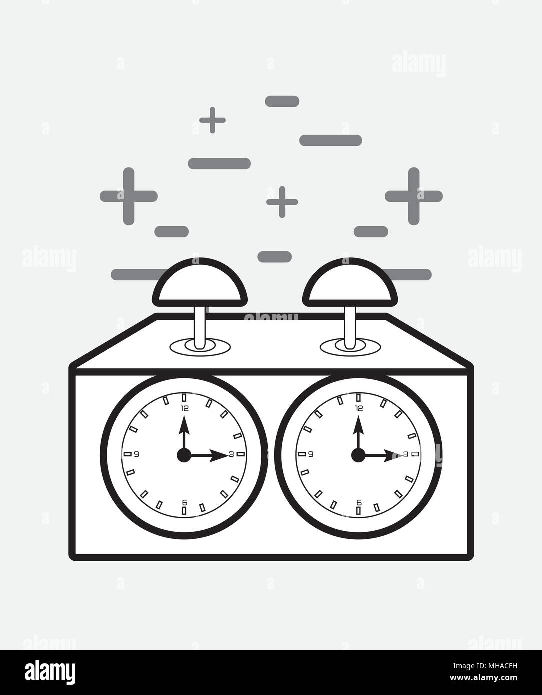 chess clock over white background. vector illustration Stock Vector ...