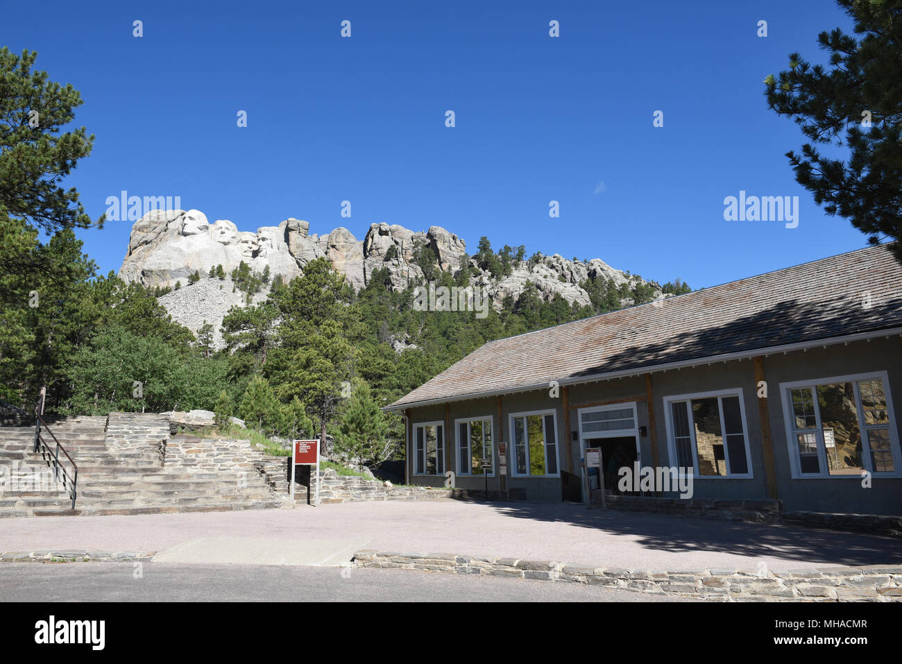 Sculptors Studio at Mount Rushmore National Memorial in the Black Hills region of South Dakota. Completed in 1941 under the direction of Gutzon Borglu Stock Photo