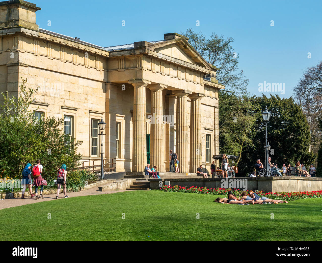 The Yorkshire Museum in Museum Gardens in spring York Yorkshire England