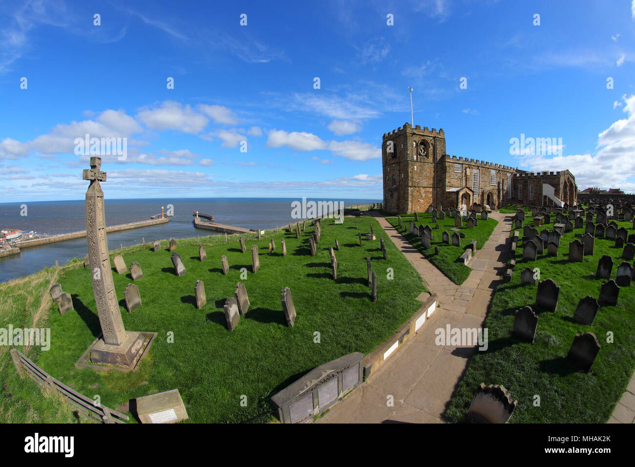 St Mary's Church - Whitby at the top of the 199 steps Stock Photo - Alamy